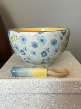 Floral Ceramic Dip Bowl Set